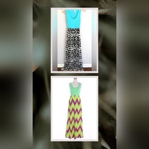 two maxi dresses